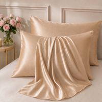 Ensemble cadeau de luxe personnalisé en soie de mûrier 100% avec taie d'oreiller anti-acariens à motif uni, couleur personnalisée, pour un sommeil réparateur