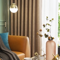 Rideaux occultants en polyester texturé pour salon, chambre et salle à manger, style nordique, couleur unie, haute occultation