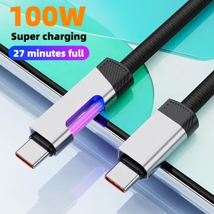 60 Wát siêu bền Cáp USB cho nhanh chóng sạc nhanh truyền dữ liệu mới phong cách góc phải Dải trong suốt Nylon cho máy tính bảng - Product Image 6