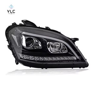 YLC Gruppo Fari Anteriori Compatibile con <span class=keywords><strong>Mercedes</strong></span>-Benz W164 2005-2008 Ml350/500, Luci Diurne LED Modificate con Indicatore di Direzione a Flusso - Product Image 3