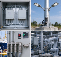 Connecteur de conduit en aluminium usiné CNC sur mesure, fileté NPT, étanche IP68, presse-étoupe, raccord électrique étanche aux liquides, OEM