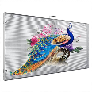 Affichage LED flexible transparent ultra-fin pour vitrine de magasin, centre commercial, publicité sur verre, mur vidéo numérique - Product Image 1