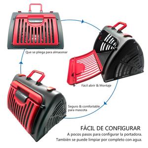 Petdom Designs - Sac de transport pliable pour animaux de compagnie avec lit imperméable - Porte avant en plastique pliable - Product Image 4
