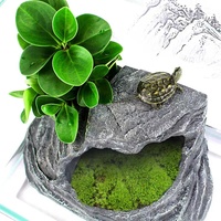 Boîte de cachette pour reptiles, tronc d'arbre en résine, cachette, boîte de cachette pour tortues, habitat, plateforme de bain de soleil, cachette pour petits animaux, serpent, reptile