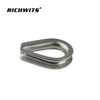 Prix d'usine en acier inoxydable 304/316 cosses matériel de gréement 2mm raccords de câble métallique