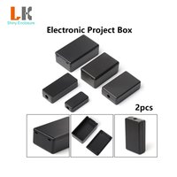 Boîtier de projet électronique noir en plastique ABS pour fournitures électroniques, boîtier d'instrument DIY
