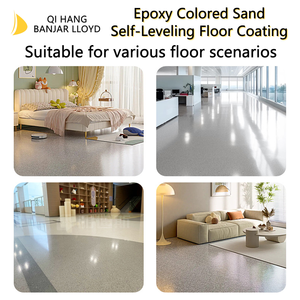 Water-based Epoxy Colored Sand Floor <b>Paint</b>, Self-leveling, Artistic, Wear-resistant, Waterproof and Marble-like <b>Coating</b> Floor - Product Image 6