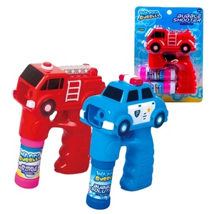 Pistolet à bulles pour enfants WANNA BUBBLE avec lumières et sons, voiture de police, camion de pompiers - Product Image 1