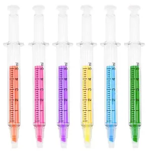 4 Syringe Pens 6 Syringe Highlighters Fluorescent Needle Watercolor Pen