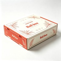 Boîte d'emballage personnalisable en papier biodégradable de qualité alimentaire pour vente en gros, pour raviolis, biscuits, pain, desserts, snacks, avec compartiment à sauce