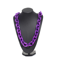 Collier pendentif géant en mousse EVA avec logo 3D personnalisé pour équipes sportives (football, soccer, baseball) et chaîne en plastique doré pour fans
