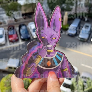 <span class=keywords><strong>Pegatinas</strong></span> 3D Lenticulares Impermeables y Ecológicas con Impresión UV de Beerus, Dios de la Destrucción del Anime DB, <span class=keywords><strong>para</strong></span> Laptop, Refrigerador y Maleta - Product Image 4