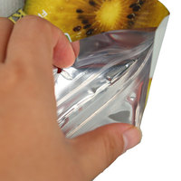 Groothandel op maat gemaakte logo food grade Mylar stand-up pouch voor gevriesdroogde bosbessen fruit snack voedselverpakking met ritssluiting
