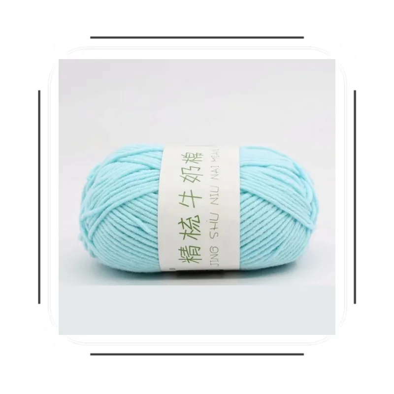 Wholesale multiple Colors Hand Knitting Baby Yarn Bulk 5ply 50g Milk Cotton Yarn for Crochet