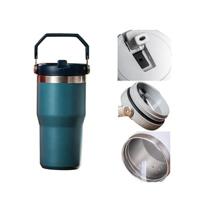 Botella de agua con aislamiento al vacío, vaso de paja con tapa de tornillo, reutilizable, a prueba de derrames y fugas - Product Image 5
