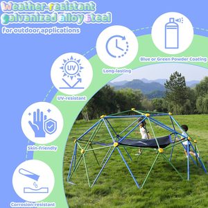 Amaca a cupola da arrampicata all'aperto per bambini con cupola antiruggine geometrica da arrampicata per bambini che supporta 880 libbre - Product Image 5