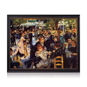 Peinture à l'huile sur toile impressionniste Renoir Danse au Moulin de la Galette, Art mural figuratif fait main - Product Image 2