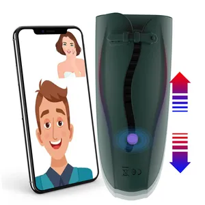 Erkekler için APP Penis vibratör Penis gecikme eğitmen seks oyuncak makinesi erkekler için