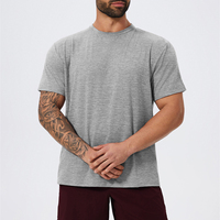 Vintage crewneck T-shirt met korte mouwen, zacht aanvoelend, ideaal voor gym, fitness, casual dagelijks gebruik, tennis, badminton, wandelen en andere activiteiten.