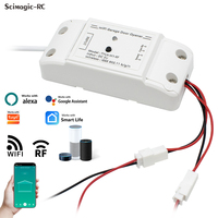 Pengontrol Pembuka Pintu Garasi WiFi Universal, Sakelar Jarak Jauh Sensor Magnetik Nirkabel Tugas Berat, Aplikasi Alexa Smart Life