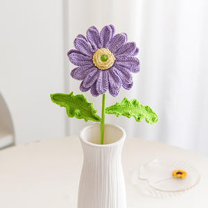 Fleur de chrysanthème africain tissée à la main décoration de table anniversaire anniversaire saint valentin fête des mères cadeau Uionen 1536 - Product Image 3