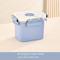 Rechthoekige lunchbox van matgeel roestvrij staal, 3 maten (1-3L), voorbehoud van versheid, milieuvriendelijk, duurzaam, eenvoudig kartonnen verpakking