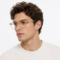 Lunettes de vue rondes en acétate de luxe italiennes, montures de lunettes de créateur, fabrication artisanale, lunettes optiques de haute qualité