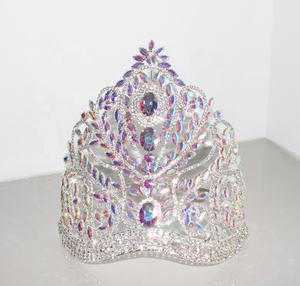 มงกุฎเจ้าสาวสไตล์ยุโรปสีเงิน ประดับคริสตัล AB ปรับขนาดได้ สำหรับผู้ชนะการประกวด มงกุฎทองสำหรับราชินี - Product Image 6