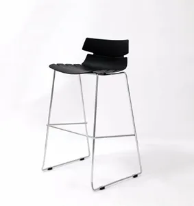 Черная барная стойка, домашняя Повседневная мебель для кафе, металлические высокие барные стулья на заказ из нержавеющей стали, современные кожаные барные стулья