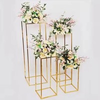 Support de fleurs de mariage détachable moderne Décoration de fenêtre de l'auditorium carré pour la table centrale de Road Inn Cadre de fleurs de mariage