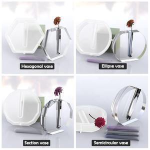 قالب سيليكون إبداعي كبير لصنع مزهرية زهور بنفسك، مناسب لنشر النباتات المائية وتزيين المنزل والحديقة وحفلات الزفاف، قوالب من الراتنج للمزهريات - Product Image 4