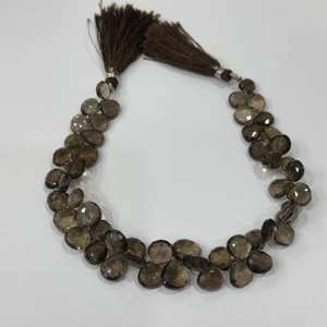 Perfectly Cut Natural Smoky Quartz Gemstones Loose Necklace Fancy Briolette Faceted <b>Beads</b> <b>for</b> Men/<b>Women</b> or Jewellery - Product Image 1