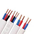 CCC Certified BVVB 300/500V Solid Copper Conductor PVC Insulation PVC Jacket Electrical House Building Flat Wire