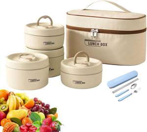 304 Stainless Steel pp Shell Lunch <b>Box</b> Kids Sustainable Materials Meal <b>Box</b> with Thermal Bag BPA-free Bento <b>Box</b> Container - Product Image 1