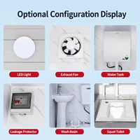 Baño Móvil Portátil Moderno y Transpirable con Panel Sándwich, Duradero para Campamentos al Aire Libre, Hospitales, Centros Comerciales y Áreas Públicas