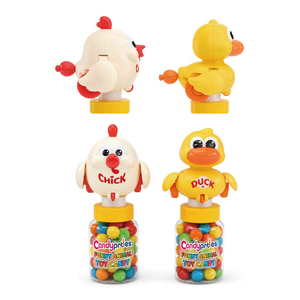 BESTAR Juguete Interactivo para Niños, Bola de Caramelo con Forma de Animal Divertido, Pollito, Pato, Bobble Head, Caramelos Duros de Gelatina Coloridos en Botella - Product Image 4