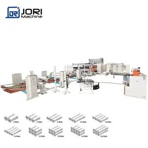 Heißunterstützung Toilettenpapier-Rollen-Rückwickelmaschine Schneiden schneiden automatisch 16-25 Logs/Min. Maschinenverwendung für Toilettenpapierherstellung