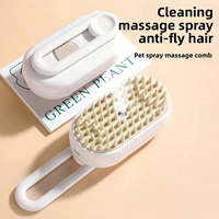 Brosse de toilettage pour animaux 3-en-1 rechargeable avec vaporisateur vapeur 100 ml et poignée, tension universelle