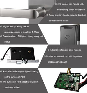 ระบบล็อคอิเล็กทรอนิกส์อัจฉริยะสำหรับโรงแรม รุ่น 9936 Smart Lo ออกแบบโดยโรงงานดั้งเดิม ปรับแต่งได้ พร้อมบัตร RFID ควบคุมผ่านแอพพลิเคชั่น และ Wifi สำหรับห้องพัก - Product Image 2