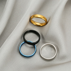 Custom Logo Engraving Mens Signet <strong>Ring</strong> Stainless Steel Stacking <strong>Rings</strong> PVD <strong>Gold</strong> Statement <strong>Thumb</strong> Finger Plain Dome <strong>Ring</strong> for Gift - Product Image 5