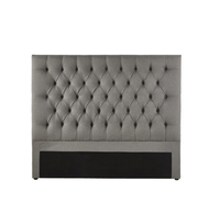 Tête de lit double en tissu rembourré au design luxueux et moderne avec rangement et cadre en plastique pour mobilier de chambre