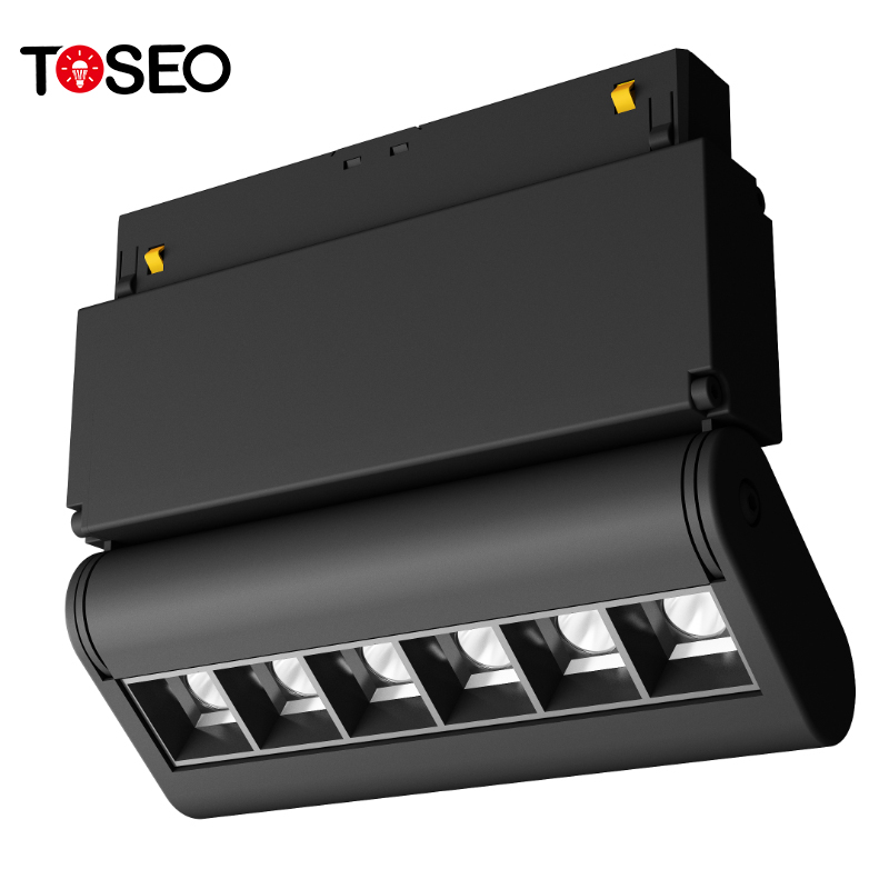 Magnetic Dimmable LED Track Light System Cri 90 Black Color