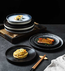 Assiettes rondes en céramique 8/10 pouces pour steak, pâtes, salade, pizza, apéritif, assiette en grès émaillé pour restaurant et hôtel - Product Image 5