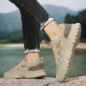 Jick New Men's Sports Shoes Breathable Mesh Fabric Suede TPU Midsole Slip-On Lightweight Rubber Sole Anti-slip Outdoor Shoes - Product Image 4