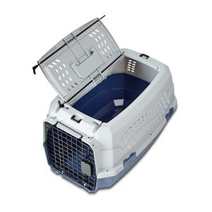 Luxuryขนาดใหญ่สุนัขสุนัข Cat Crate Carrierได้รับการอนุมัติพลาสติกสัตว์เลี้ยงCarrierสีเทาและสีฟ้า - Product Image 1