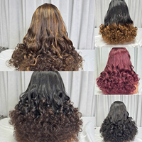 Pelucas de Cabello Humano con Cierre de Encaje 5x5, Onduladas y Rizadas, sin Pegamento, Color Rubio SDD P # 4/27 Virgen Birmana Brasileña Peruana