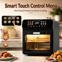 Four à friture intelligente 10,3 L à grande visibilité, écran tactile, en acier inoxydable, moderne, multifonction, unité de comptoir pour cuisine domestique, 12 préréglages