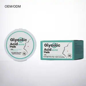 Özel LOGO temizleme yumuşatma akne tedavisi siyah nokta karanlık noktalar sökücü peeling glikolik asit akne pedleri