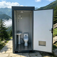 Cabine de toilettes préfabriquée portable à prix abordable, mini-abri de camping, douche, siège de toilette, toilettes à la turque, salle de bain mobile