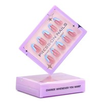 Usine nouvelle mode 30 pièces haute qualité portable ongles autocollants longue durée Nail Art en forme d'amande presse-sur faux ongles